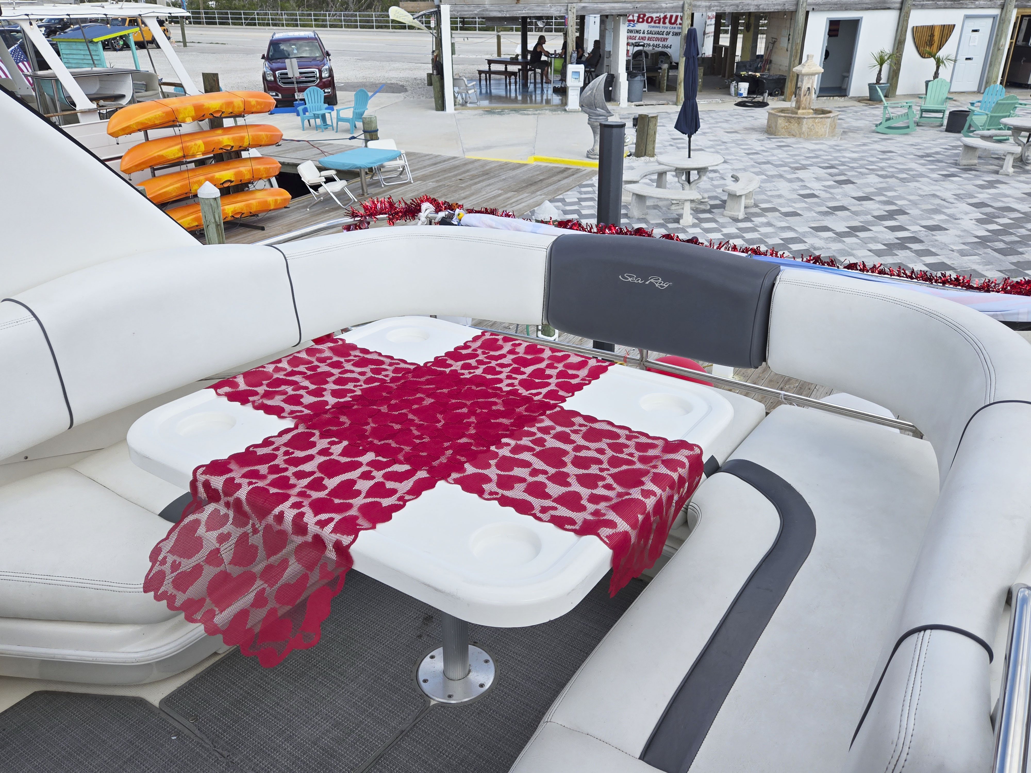 Rock Star Yachts Charter - waterside dining area